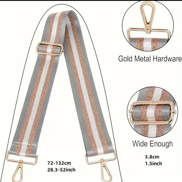 Replacement strap for bag, wide shoulder strap, adjustable canvas straps - Picture 11 of 13